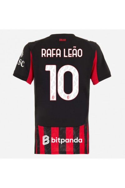 AC Milan Rafael Leao #10 Jalkapallovaatteet Naisten Kotipaita 2025-26 Lyhythihainen AC Milan Rafael Leao #10 Jalkapallovaatteet Naisten Kotipaita 2025-26 Lyhythihainen